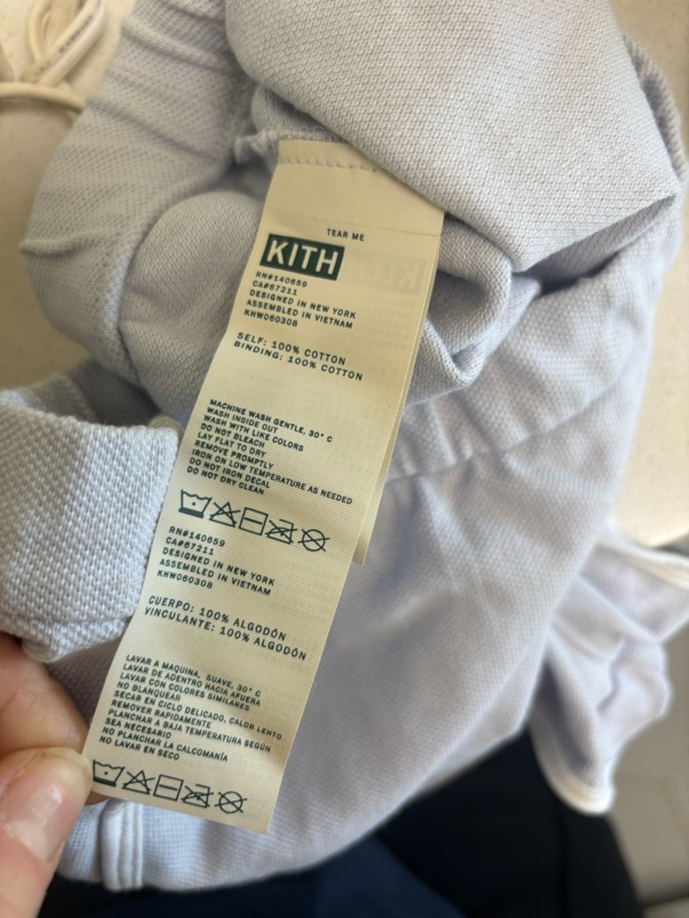 Kith Varsity Shorts Light Blue White XS Cotton Embroidered Logo - Picture 9 of 10